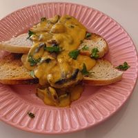 Posh toast with croque mushroom   at The Little Gem in Royal Wootton Bassett