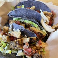 Vegan tacos - blue corn or flour tortillas   at Ska Brewing in Durango