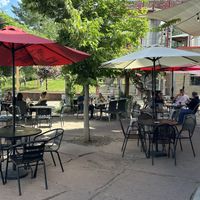 Patio dining  at Ska Brewing in Durango