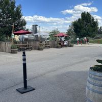 Picnic tables  at Ska Brewing in Durango