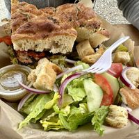 The Dave with side salad  at Ska Brewing in Durango