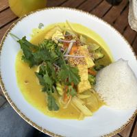 Coconut curry with tofu  at Cay Tre in Bonn