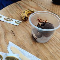 Chocolate ice-cream with toppings at Pistache in Paraty
