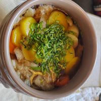 Gemüsesuppe mit homemade fritatten at Naturkuchl Wia Zhaus in Kaisersdorf