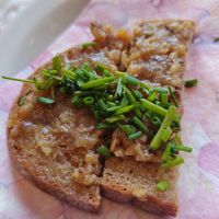 Appetizer zwiebelschmalz at Naturkuchl Wia Zhaus in Kaisersdorf