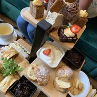 BBQ CHICKN, CHICKN TIKKA ,CHEEZE & CHUTNEY SANDWICHES With variety of cakes & scones  at Huggers in Norwich