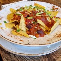 Loaded chilli nachos at Huggers in Norwich
