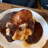 Warm waffles 🧇 😍😍😍😍 at Huggers in Norwich