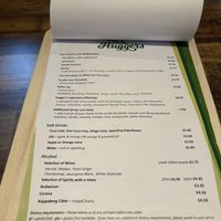 Menu a at Huggers in Norwich