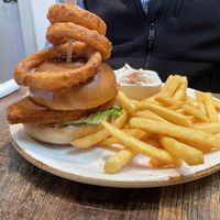Chicken burger meal   at Huggers in Norwich