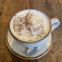 White hot chocolate  at Huggers in Norwich