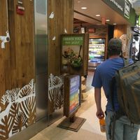 Sign for custom salad at JFK - Camden Food Co - T4 in Queens