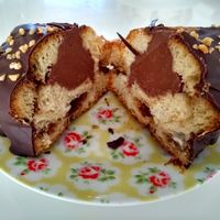 Hazelnut truffle bunterior at Dark Room Chocolate in Norwich