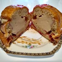 Raspberry and white chocolate bunterior #Veganuary at Dark Room Chocolate in Norwich