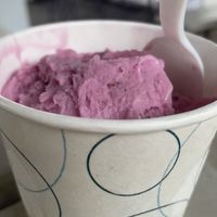 Vegan raspberry ice cream   at Jacky's Depot in Maumee