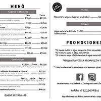 Menú at Sin Culpa in Toluca