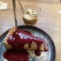Cheese cake and affogato  at Impact Café  in Cologne