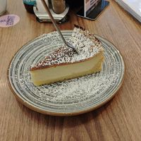 Vegan cheese cake at Impact Café  in Cologne