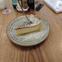 Vegan cheese cake at Impact Café  in Cologne