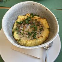 Vegan main mushroom lentil coconut milk   at Oak Food Beer & Wine in Coimbra