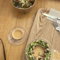 Pasta pesto + salad  at SOA RESTAURANT BOULOGNE in Boulogne-billancourt