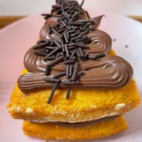 Carrot and chocolate cake (mild sweet) at Saludê Pastelaria Fit in Lisbon