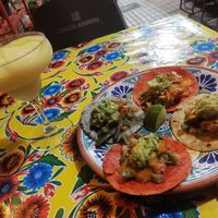 Vegan tacos and frozen margarita at Ta'Kool in Sevilla
