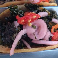 Eggplant and soyrizo at Tacos Tu Madre - Westwood in Los Angeles