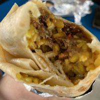 V- kbbq burrito  at Tacos Tu Madre - Westwood in Los Angeles