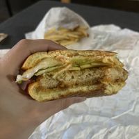 Spicy chick’un sandwhich   at Vegan Fried Chick'un in East Vancouver