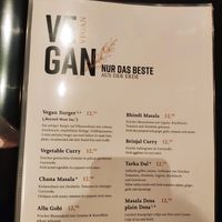 Vegan menu at Ginti and More in Cologne