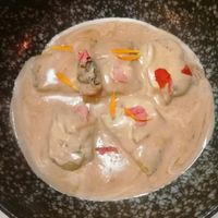 Mushroom ravioli in a brandy cream sauce at Restaurante La Viña De Calpe - The Calpe Vineyard in Calpe