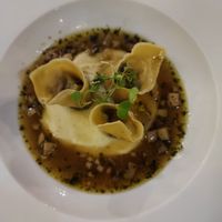Mushroom ravioli with mushroom broth at Restaurante La Viña De Calpe - The Calpe Vineyard in Calpe