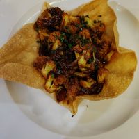 Aloo Gobi with homemade poppadom at Restaurante La Viña De Calpe - The Calpe Vineyard in Calpe