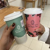 thai iced tea and chocolate banana smoothiee  at NUTTEA - 堅果奶茶 - Tsim Sha Tsui in Kowloon