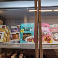 Packaged mock meat options at Bakery Bakery - HB in Zurich