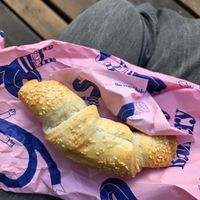 Spinach filled gipferli at Bakery Bakery - HB in Zurich