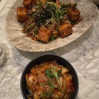 BOKKEUMBAP (with the kimchi and red chilli paste on the side)   at Mildreds - Covent Garden in London