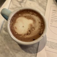 soy hot chocolate   at Mildreds - Covent Garden in London