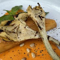 Roman artichoke panelle  at Mildreds - Covent Garden in London