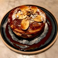 Banana pancakes at Mildreds - Covent Garden in London