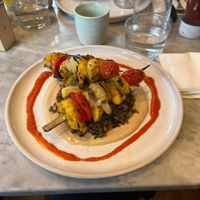 Chick’n kebabs  at Mildreds - Covent Garden in London