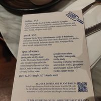 special menu, probably seasonal at Mildreds - Covent Garden in London