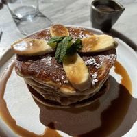Banana caramel pancakes  at Mildreds - Covent Garden in London