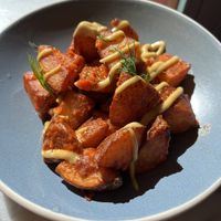 Harissa patatas bravas  at Mildreds - Covent Garden in London