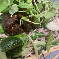 Tempeh balls and buckwheat noodle salad   at Mildreds - Covent Garden in London