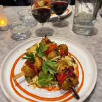 One of the best meals ever - the fake chicken skewers were fantastic!   at Mildreds - Covent Garden in London