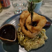 Mustard mash with Cumberland sausage at Mildreds - Covent Garden in London