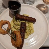 Cumberland sausage & mash at Mildreds - Covent Garden in London