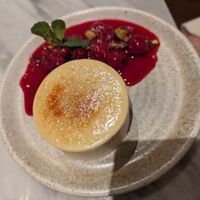 Crème brûlée at Mildreds - Covent Garden in London